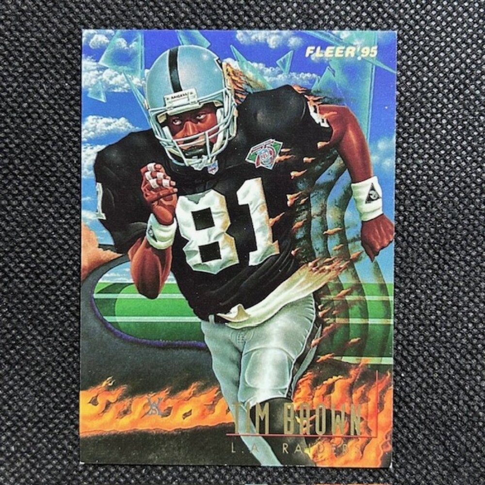1995 Fleer Pro-Vision #6 Tim Brown Los Angeles Raiders HOF